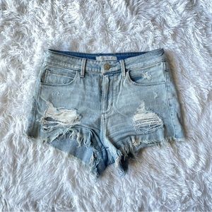 Light wash Distressed Guess shorts